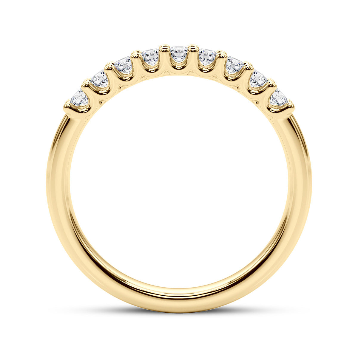 0.27ct Round cut U Prong Diamond Wedding Band Anniversary Ring Set In 14k White Gold - simonbjewels.co