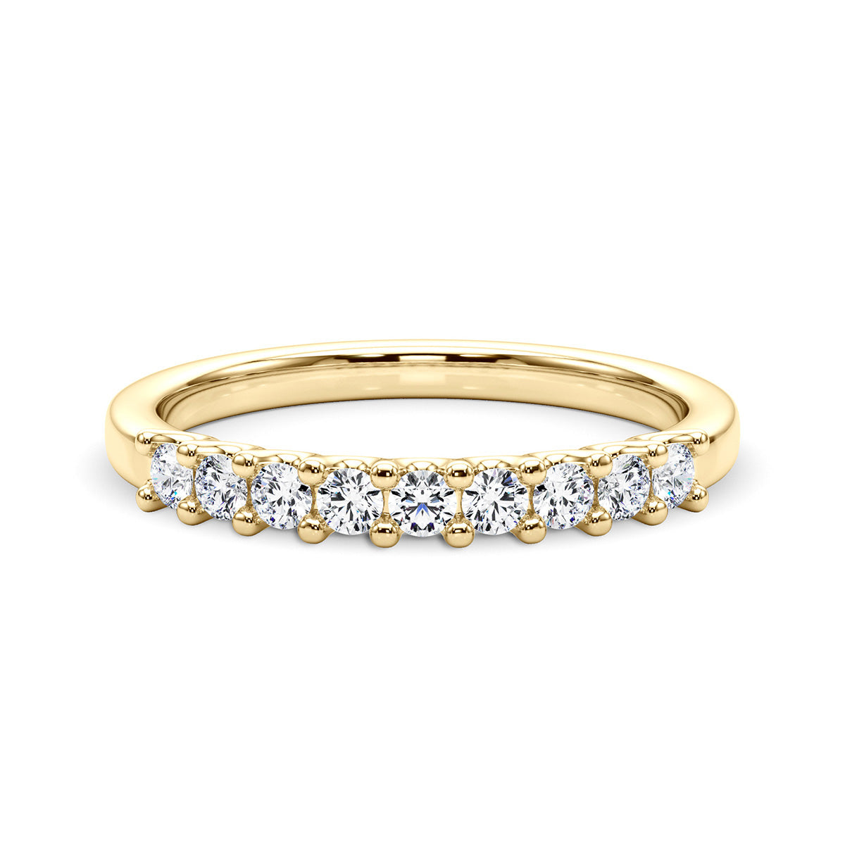 0.27ct Round cut U Prong Diamond Wedding Band Anniversary Ring Set In 14k White Gold - simonbjewels.co