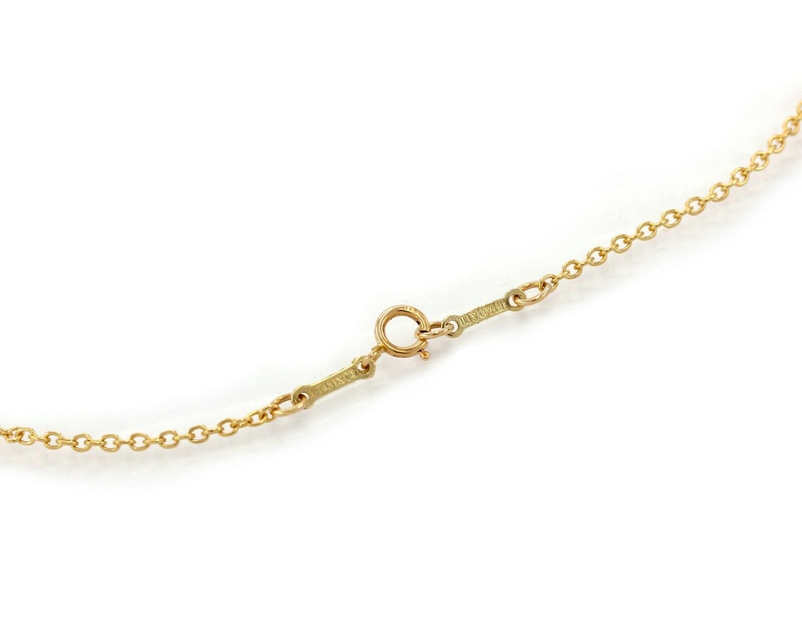 Tiffany & Co. Oval Key Charm Pendant 18k 750 Yellow Gold 18'' - simonbjewels.co
