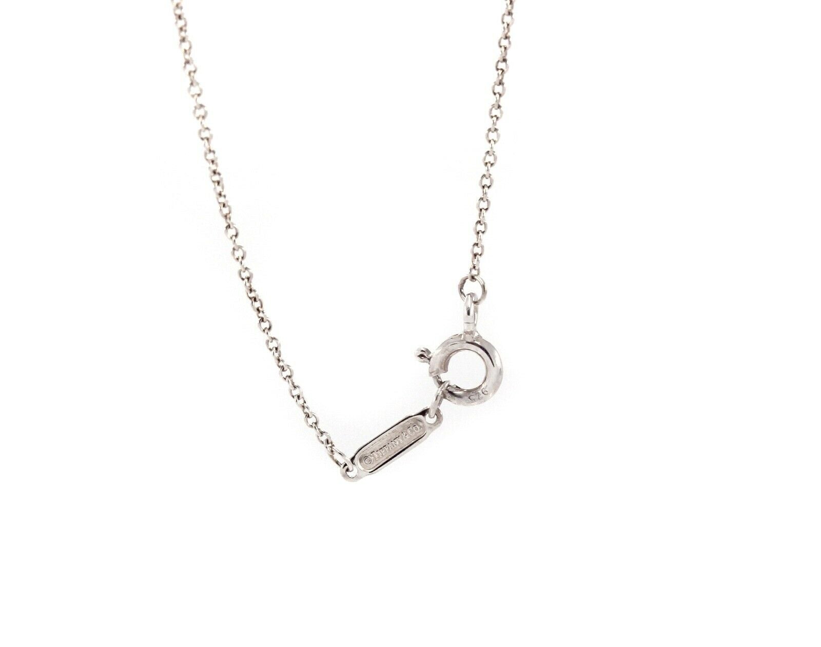 Tiffany & Co. Sterling Silver Oval Key Pendant Necklace - simonbjewels.co