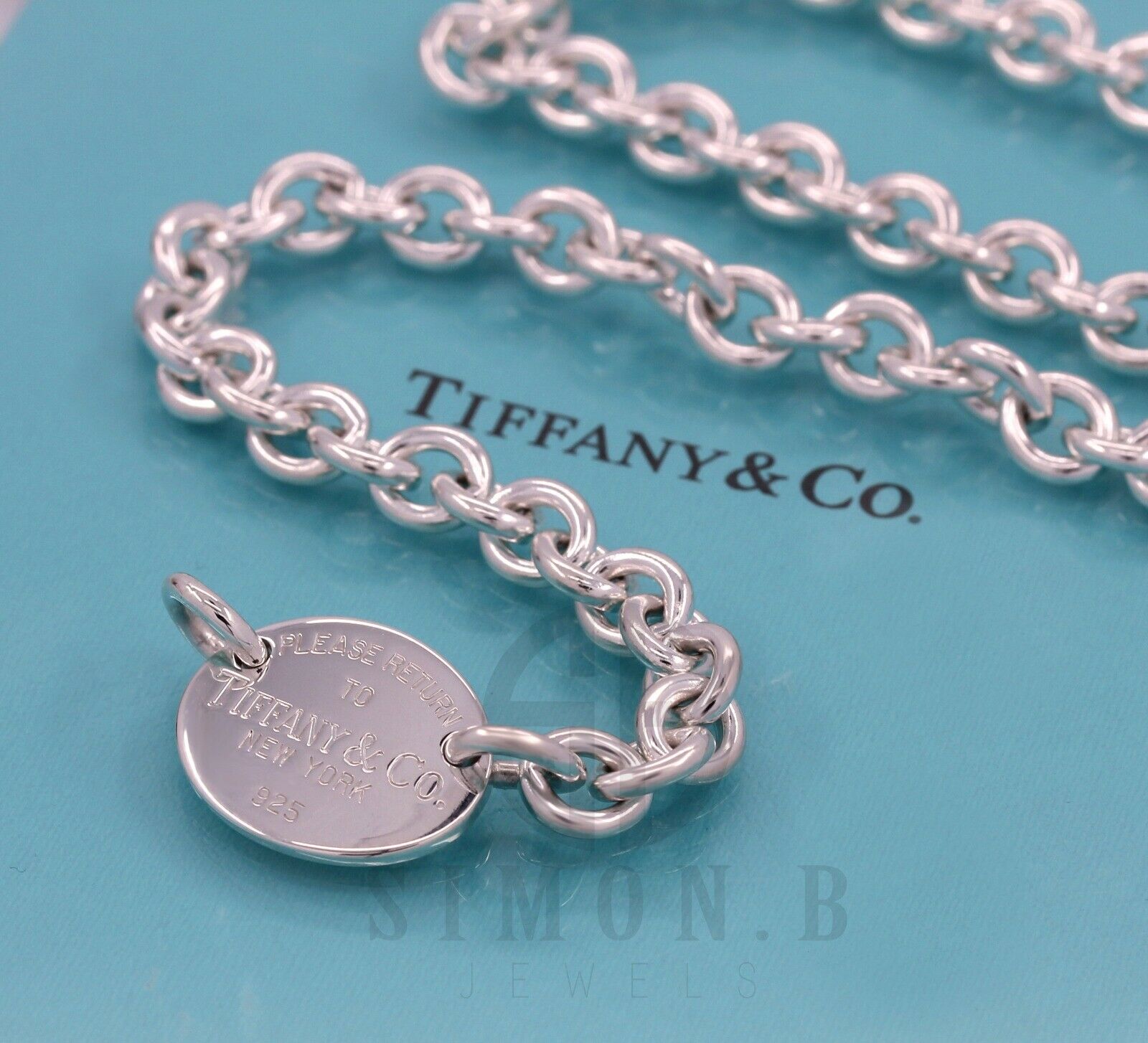 Tiffany & Co. Return to Oval Tag 925 Sterling Silver Choker Necklace - simonbjewels.co