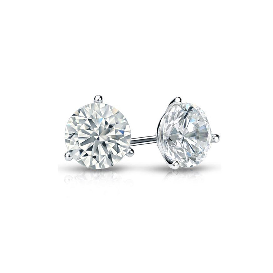 0.75 ctw Round Brilliant Diamond Martini Studs Earrings Set In 14k Gold