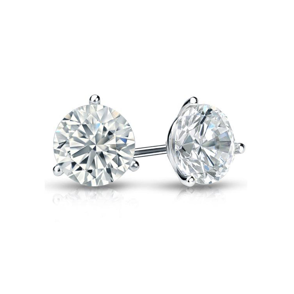 2.00 ctw Round Brilliant Diamond Martini Studs Earrings Set In 14k Gold - simonbjewels.co