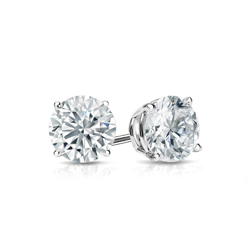 1.00ctw Round Brilliant Diamond Studs Earrings Set In 14k White Gold - simonbjewels.co