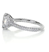3.75 carat Oval Diamond MicroPave Engagement Ring