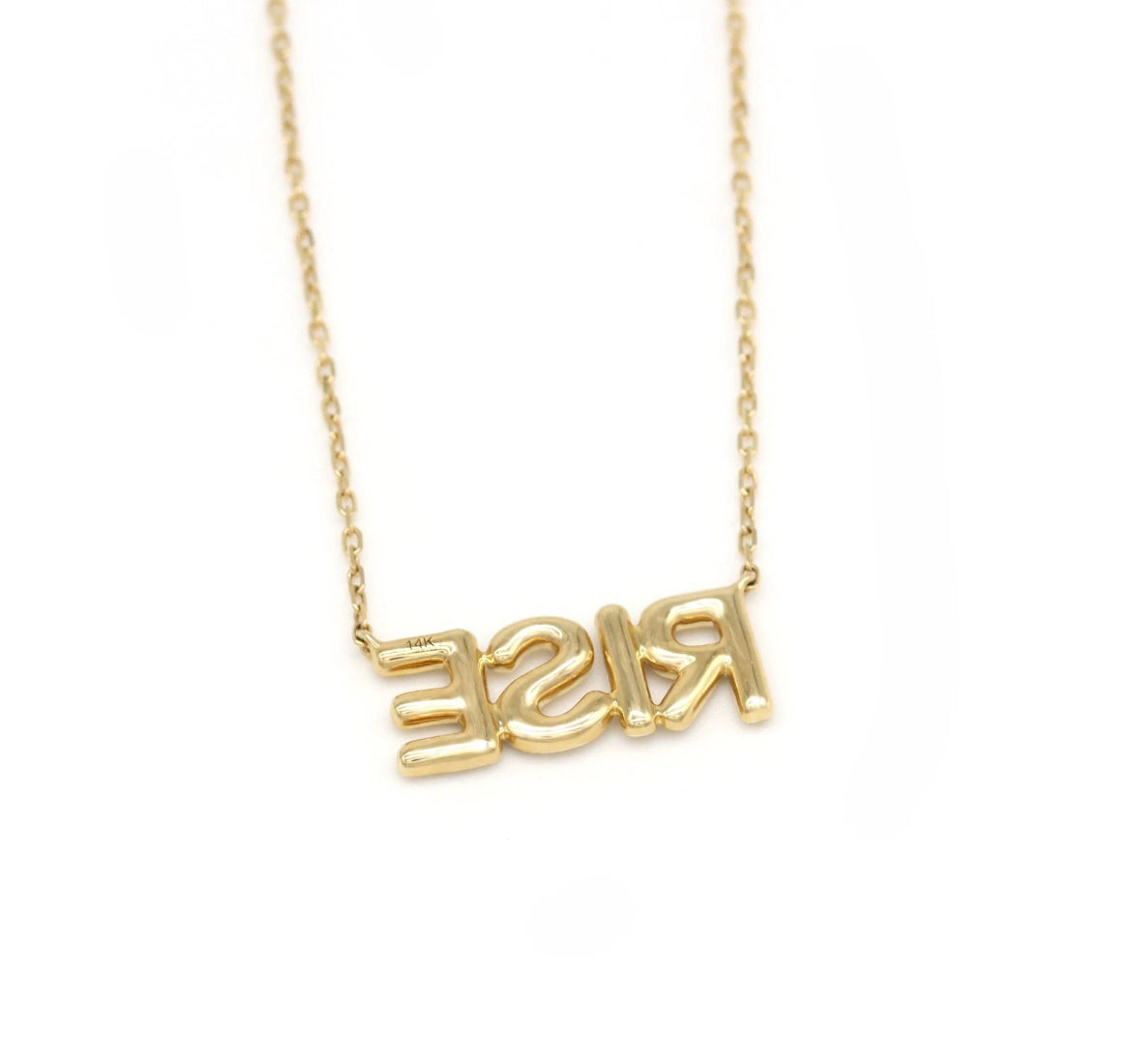 RISE Diamond Necklace - 14K Yellow Gold with Natural Diamonds
