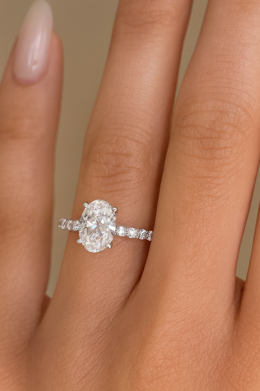 2.00ct Oval Diamond Engagement Ring 14K Gold | E VS IGI Certified | 0.50ct Side Stones | SIMON B JEWELS