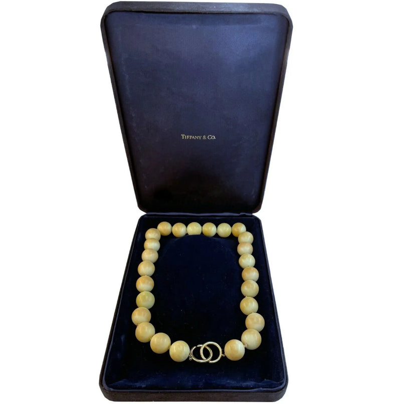 Tiffany & Co. 18k Gold Paloma Picasso Scolecite Beads Necklace