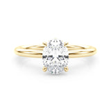 2 CT TW Hidden Halo Oval Lab Grown Diamond Engagement Ring in 18K White Gold