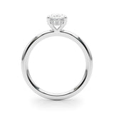 2 CT TW Hidden Halo Oval Lab Grown Diamond Engagement Ring in 18K White Gold