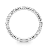 1/8 CT TW Round Diamond Cable Wire Pave Wedding Band 14k Gold