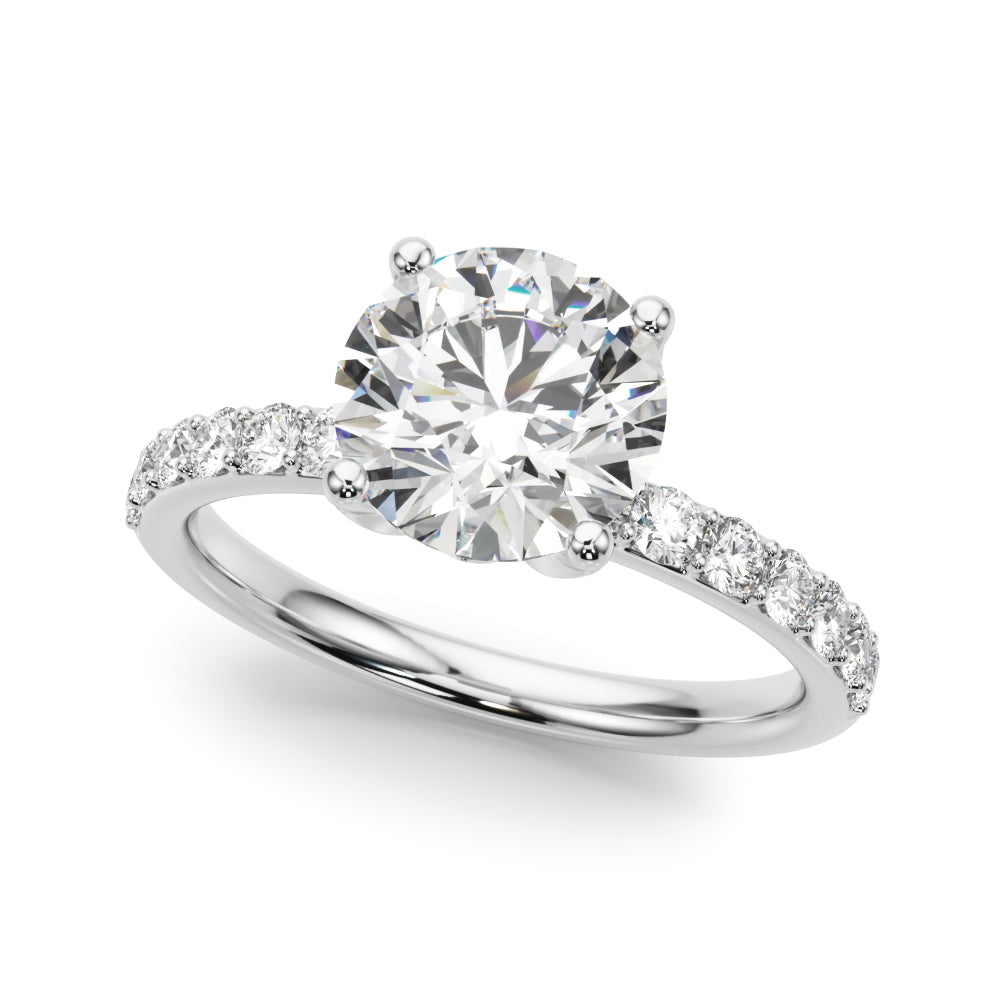 2.00 Carat IGI Certified F-G VS/VVS Round Diamond Engagement Ring in 14K Gold