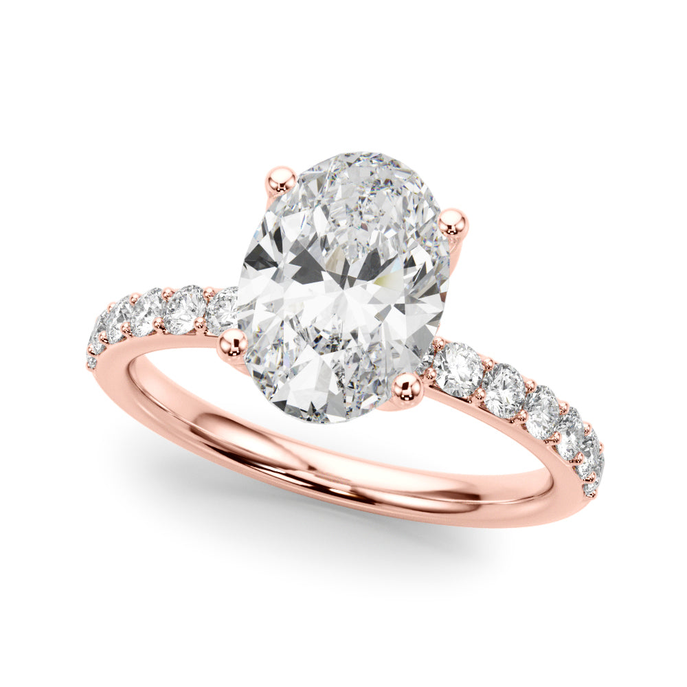 2.00ct Oval Diamond Engagement Ring 14K Gold | E VS IGI Certified | 0.50ct Side Stones | SIMON B JEWELS