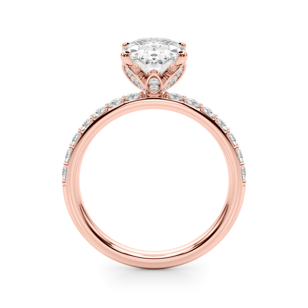 2.00ct Oval Diamond Engagement Ring 14K Gold | E VS IGI Certified | 0.50ct Side Stones | SIMON B JEWELS