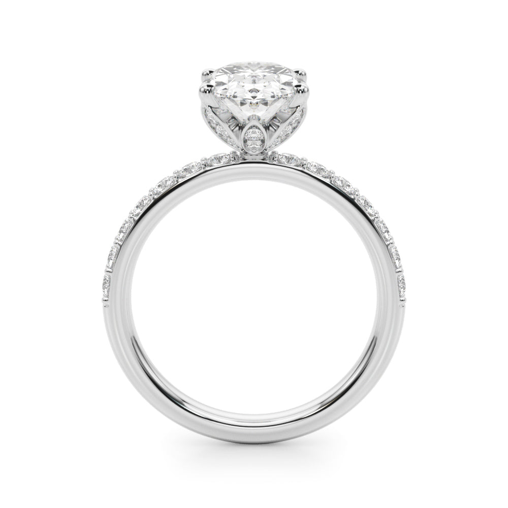 2.00ct Oval Diamond Engagement Ring 14K Gold | E VS IGI Certified | 0.50ct Side Stones | SIMON B JEWELS
