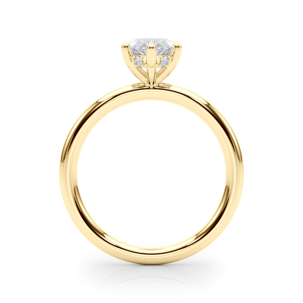 Marquise Cut Diamond Engagement Ring 2.20 Carat G VS IGI Certified | 14K Gold Hidden Halo Solitaire