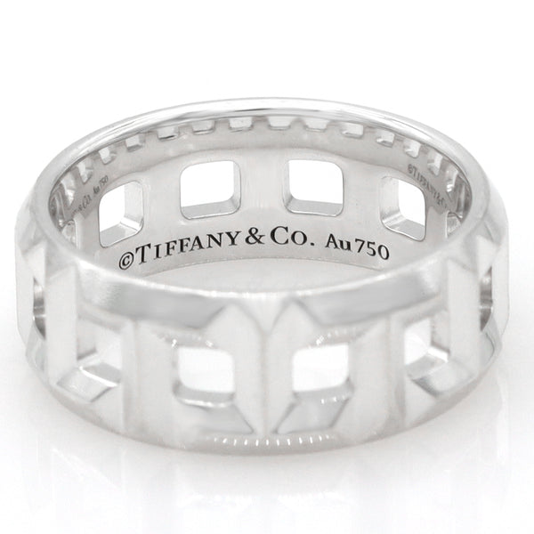 Tiffany & Co. T True 8mm Wedding Band Ring 18k white Gold Size 8.5