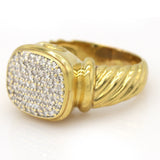 David Yurman Noblesse Pave Diamond Ring in 18K Gold