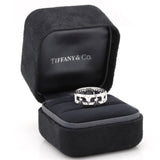 Tiffany & Co. T True 8mm Wedding Band Ring 18k white Gold Size 8.5