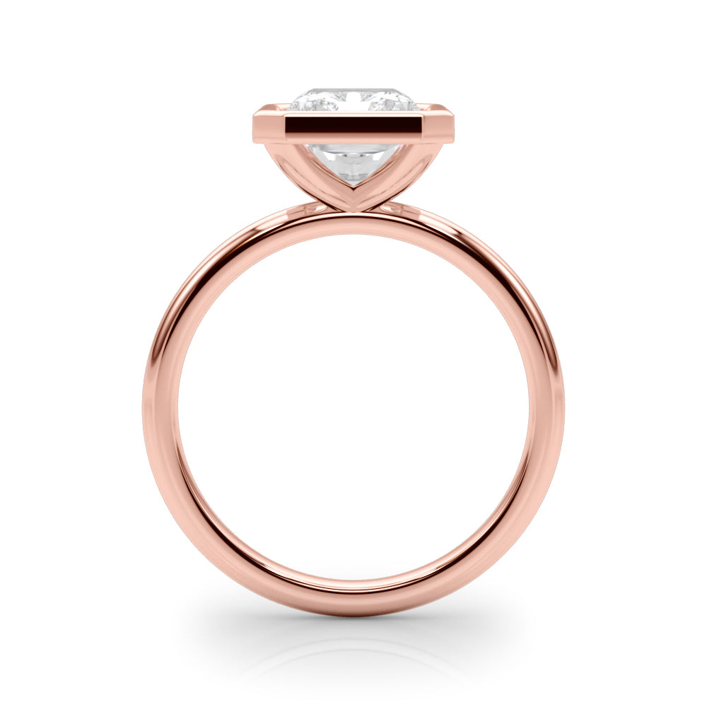 4.00 Carat Radiant-Cut Lab-Grown Diamond Bezel Solitaire Engagement Ring in 14K Gold – IGI Certified