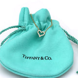 TIFFANY & Co. Necklace Pendant Sentimental Heart Diamond Yellow Gold