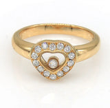 Chopard Diamond Happy Heart Ring in 18k Yellow Gold