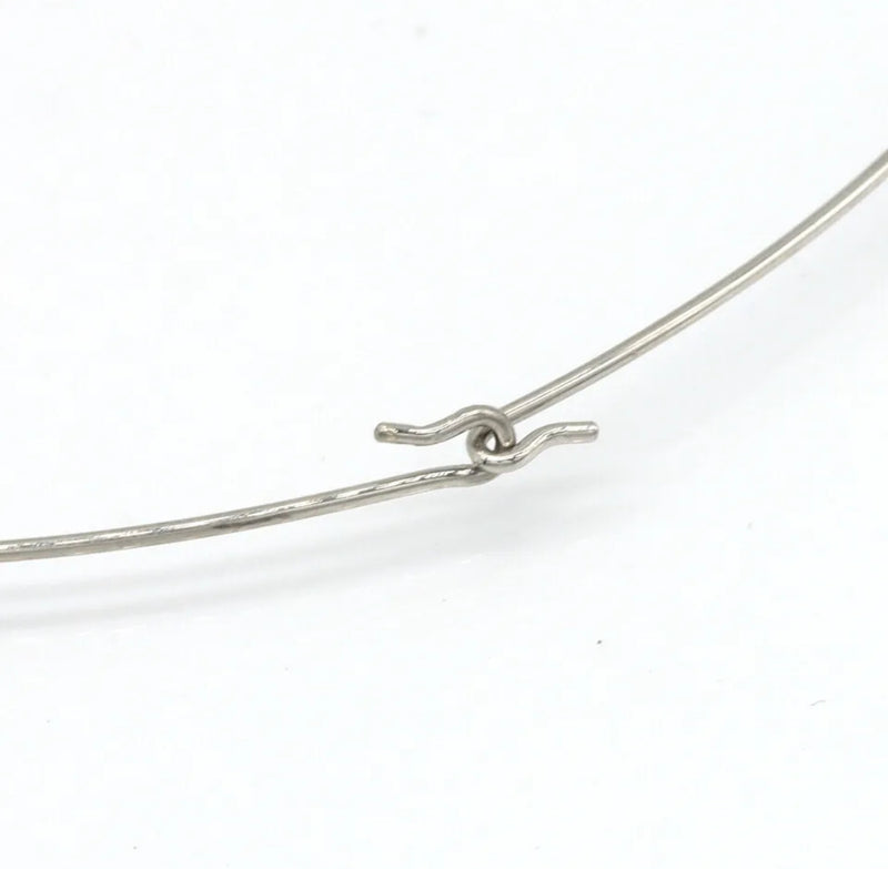 Tiffany & Co. Elsa Peretti Platinum Bean Slide Pendant Wire Necklace