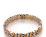 Bvlgari Parentsi Bangle Cuff Bracelet in  18K Yellow & white Gold