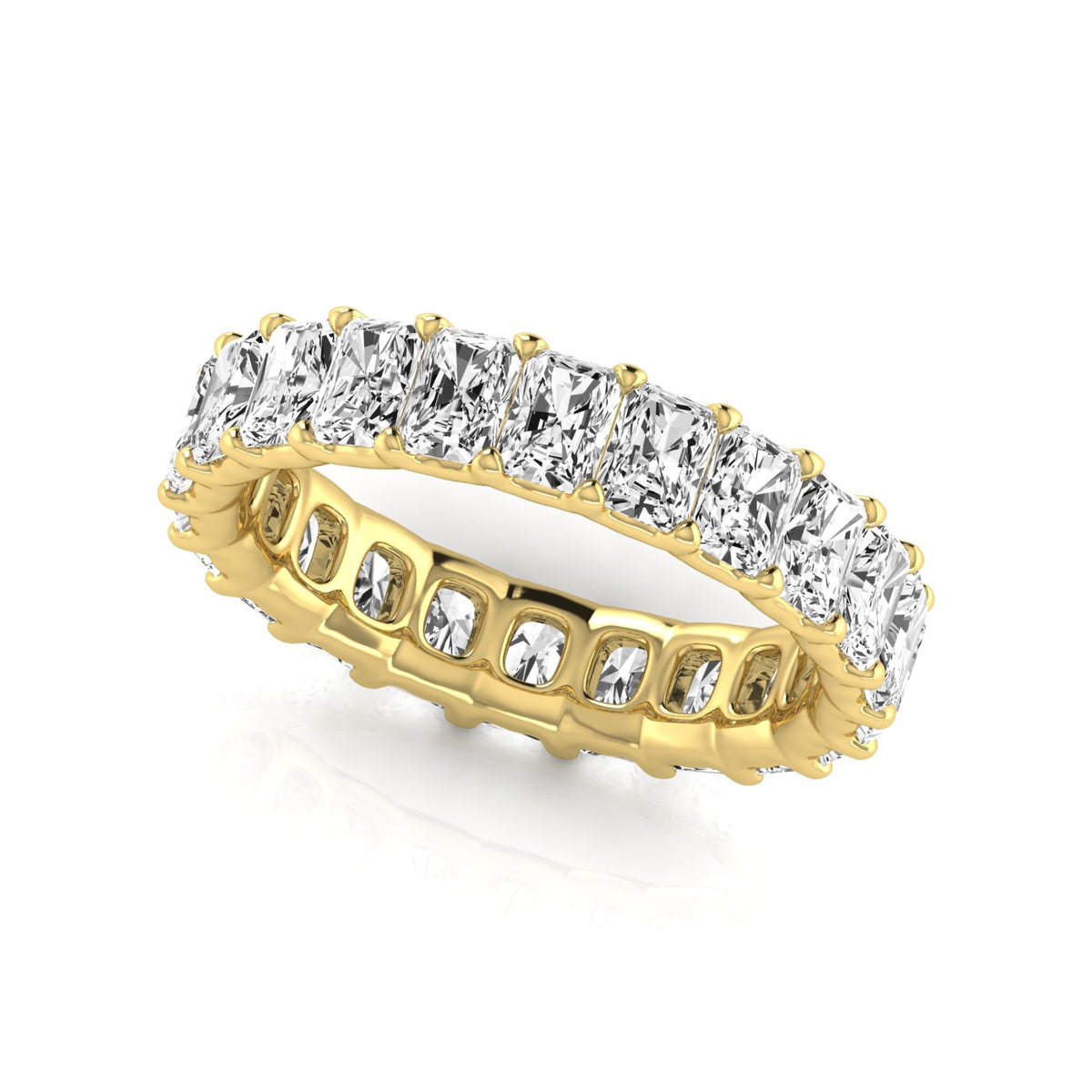 4.50 CTW Radiant-Cut Lab-Grown Diamond Eternity Wedding Band in 14K Gold