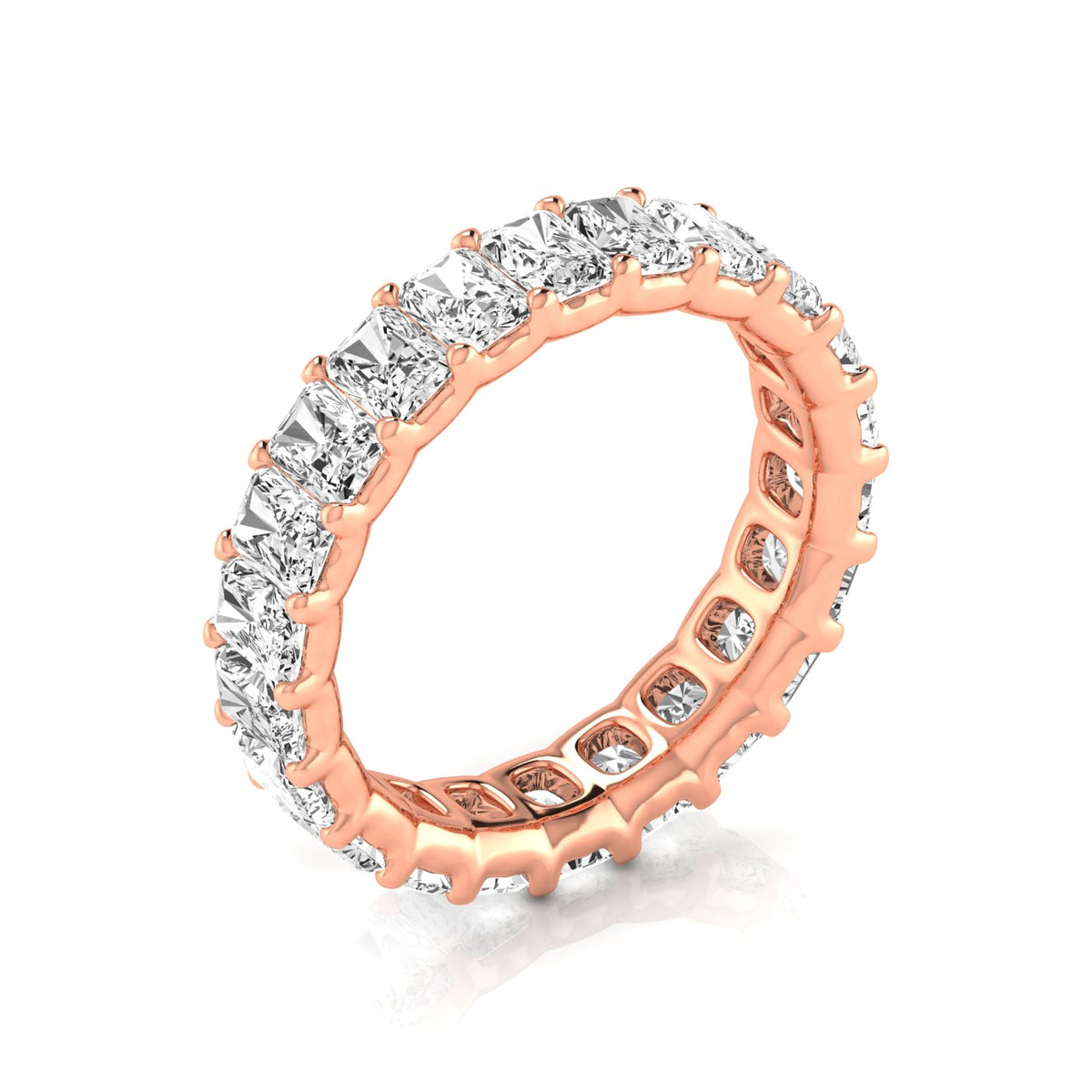 4.50 CTW Radiant-Cut Lab-Grown Diamond Eternity Wedding Band in 14K Gold