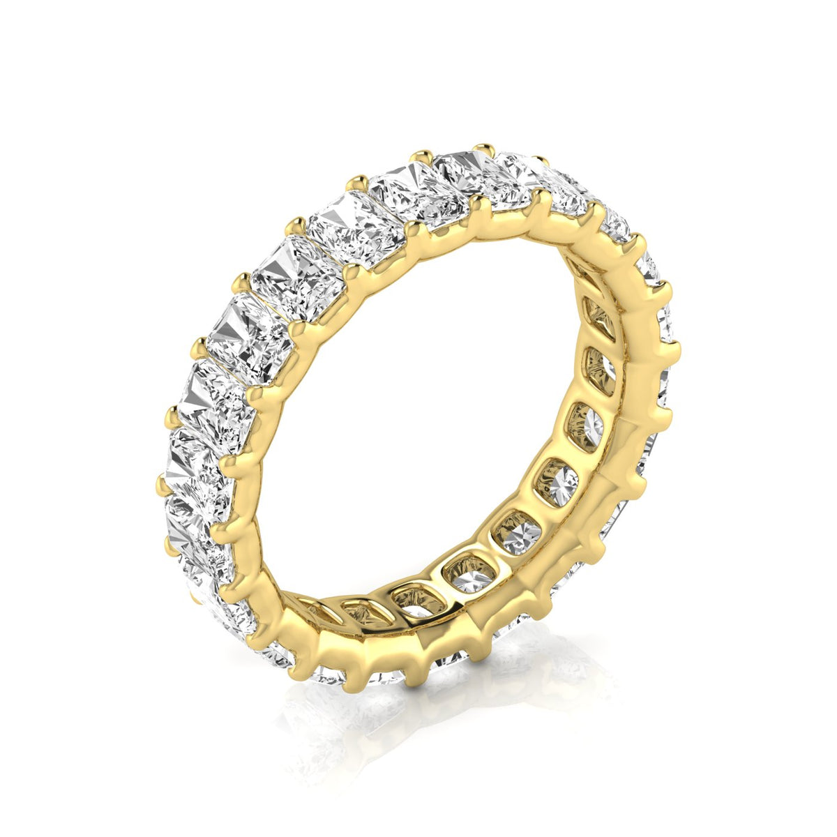 4.50 CTW Radiant-Cut Lab-Grown Diamond Eternity Wedding Band in 14K Gold