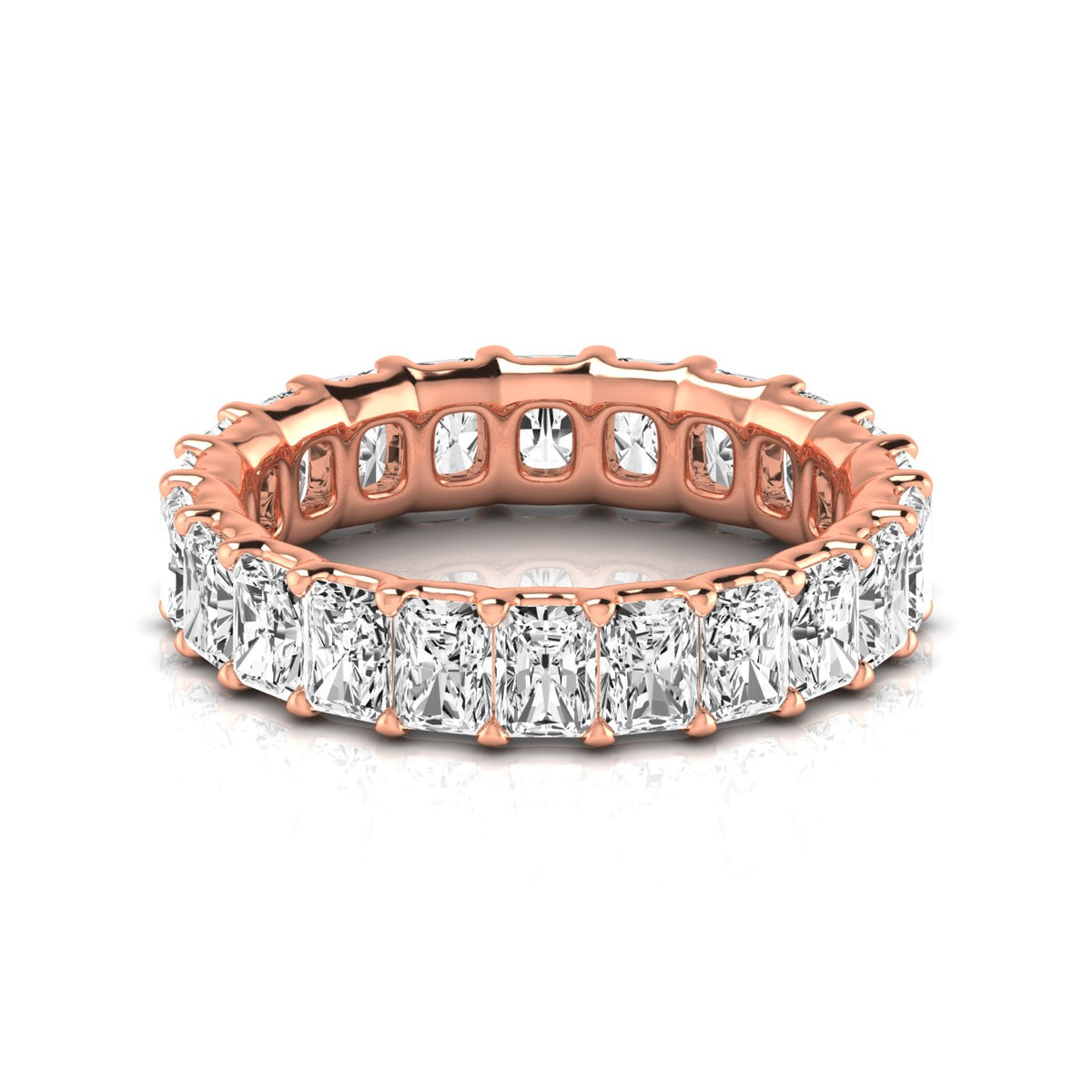 4.50 CTW Radiant-Cut Lab-Grown Diamond Eternity Wedding Band in 14K Gold
