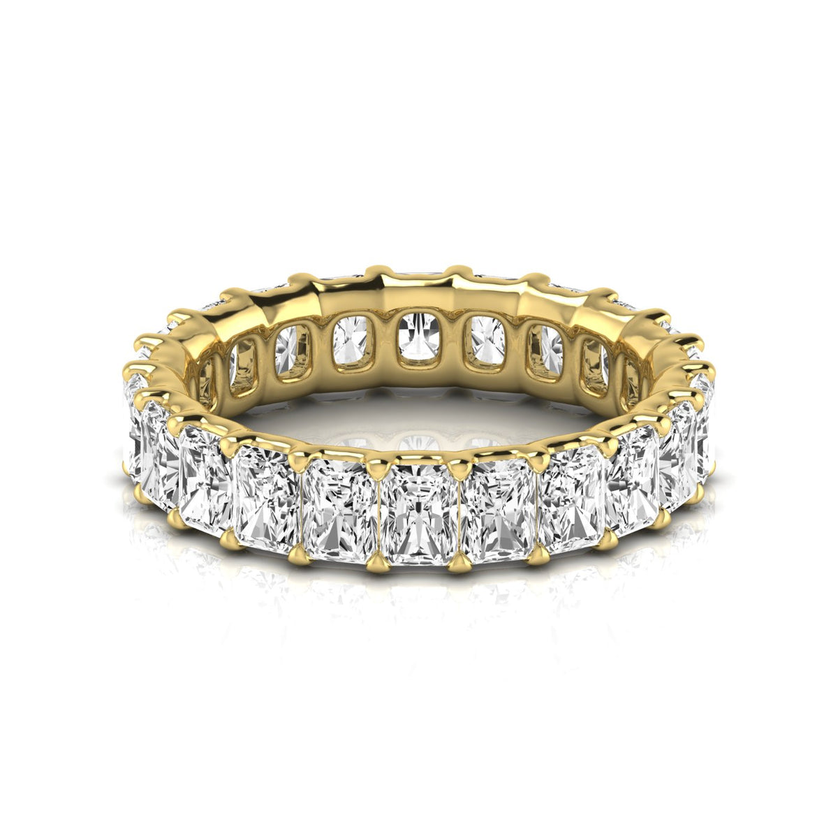 4.50 CTW Radiant-Cut Lab-Grown Diamond Eternity Wedding Band in 14K Gold