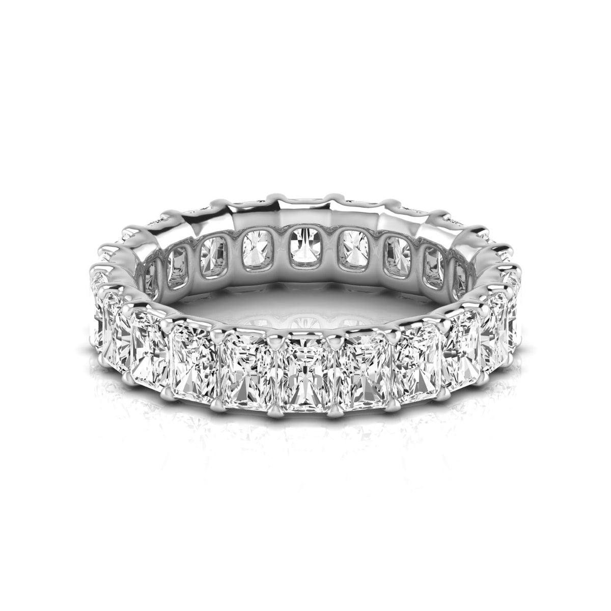 4.50 CTW Radiant-Cut Lab-Grown Diamond Eternity Wedding Band in 14K Gold