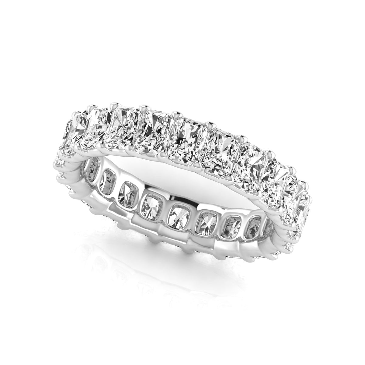 4.50 CTW Radiant-Cut Lab-Grown Diamond Eternity Wedding Band in 14K Gold