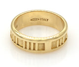 Tiffany & Co 18K Yellow Gold Atlas Roman Numeral Ring