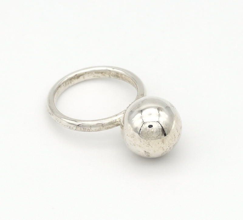 Tiffany & Co. 925 Silver 12mm HardWear Ball Ring Sz. 5.5