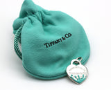 Return to Tiffany Blue Enamel Color Splash Heart Tag Charm or Pendant