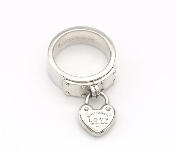 Tiffany & Co. Return To Love Lock Ring 925 Sterling Silver