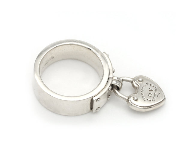 Tiffany & Co. Return To Love Lock Ring 925 Sterling Silver