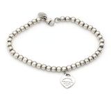 Tiffany & Co. Sterling Silver Return To Heart Tag 6.75" Bead Bracelet