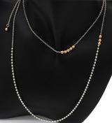 Tiffany & Co. Mixed Bead Chain 18K Gold and Sterling Silver Adjustable Necklace