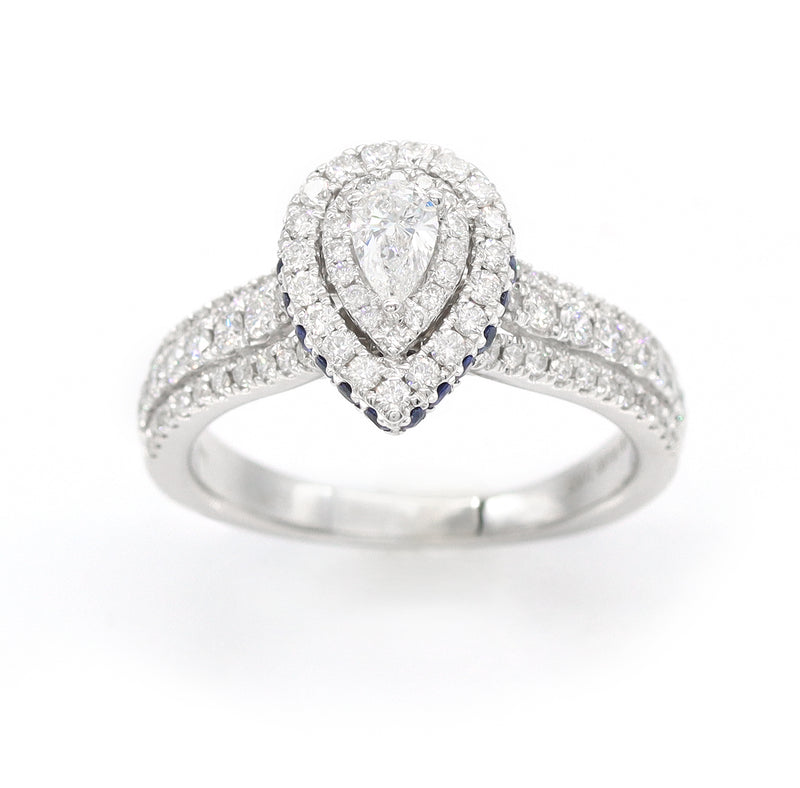 Peoples Jewellers Vera Wang Love Collection 0.45 CT. Oval Diamond Solitaire  Scroll Engagement Ring in 14K White Gold|Peoples Jewellers | Southcentre  Mall