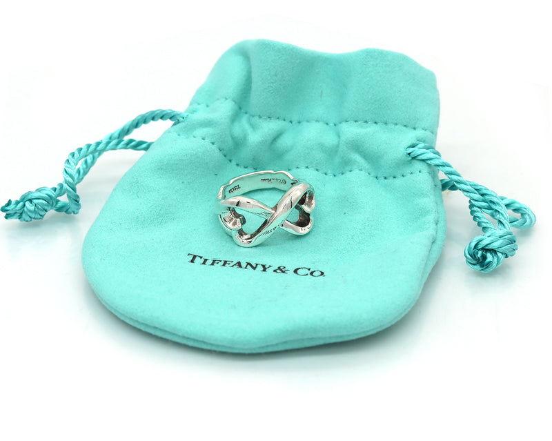 Tiffany & Co. Paloma Picasso Double Loving Heart Ring - Size 5.5