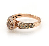 LEVIAN Chocolate Diamonds Solitaire Ring set in 14K Strawberry Gold