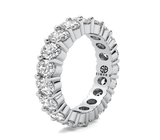 4.00 CT. Oval shaped F-VS Diamond Eternity Band 14k White Gold