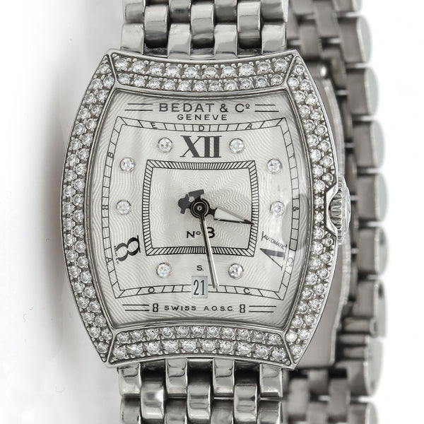 Bedat & Co No 3 Diamond Bezel Stainless Steel Watch 314