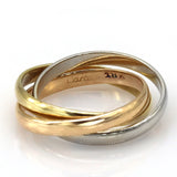 Cartier Tri Color 18K Yellow White & Rose Trinity Band Ring