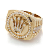 1.37 ct. tw. Round Diamond Mens's Crown Ring in 14k Gold