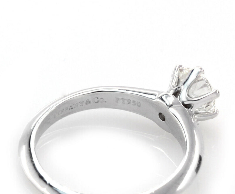 TIFFANY & CO. 0.70CT Solitaire 950 Platinum Engagement Ring - simonbjewels.co